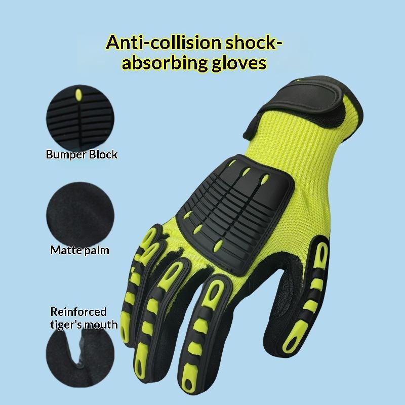 Work Glove Impact - زوج واحد من قفازات العمل الثقيلة