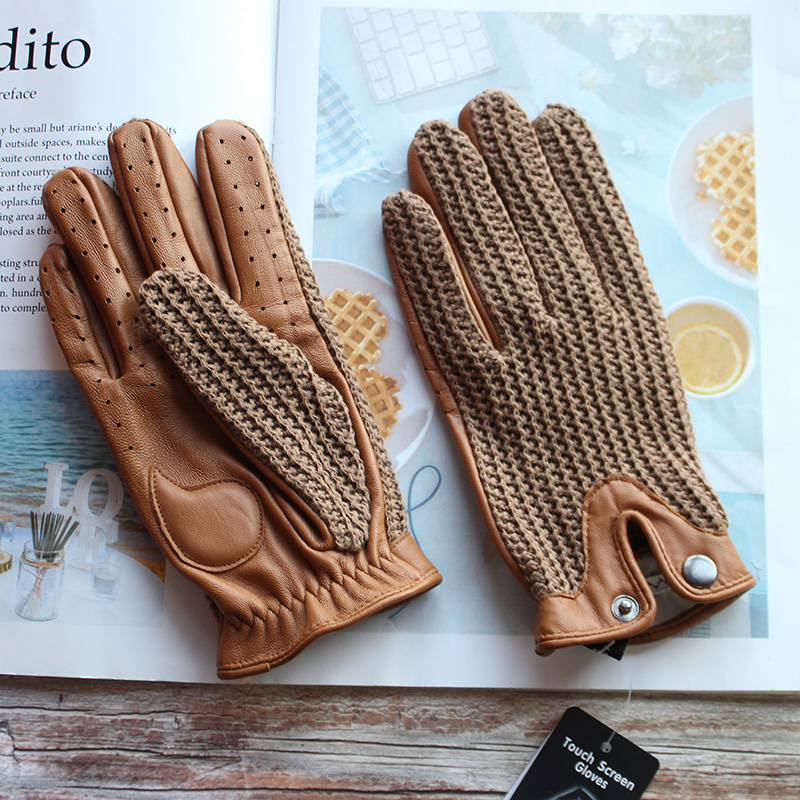 Leather Driving Glove - قفازات قيادة رجالية جديدة عالية الجودة