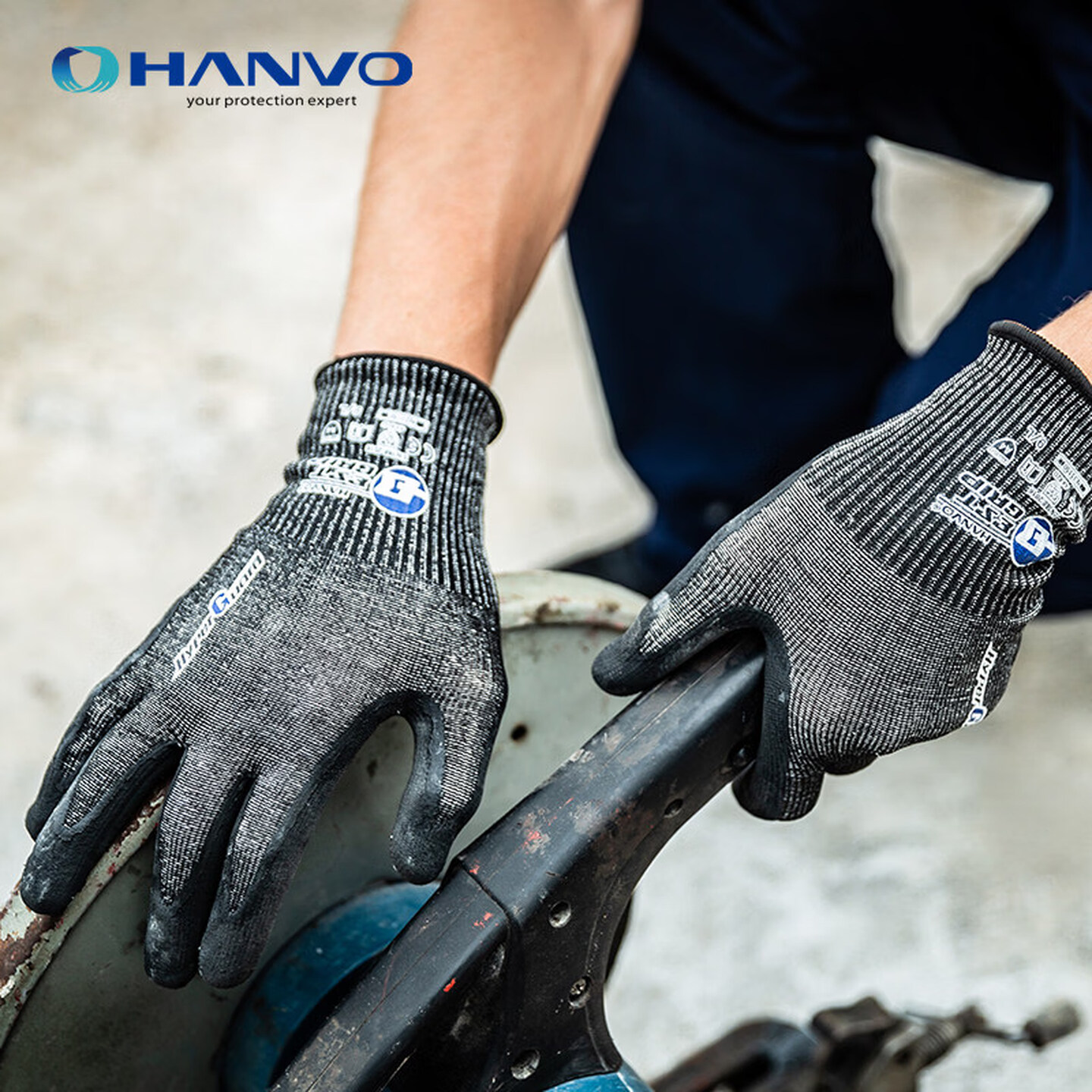 Work Glove Impact - قفازات عمل واقية مقاومة للقطع من