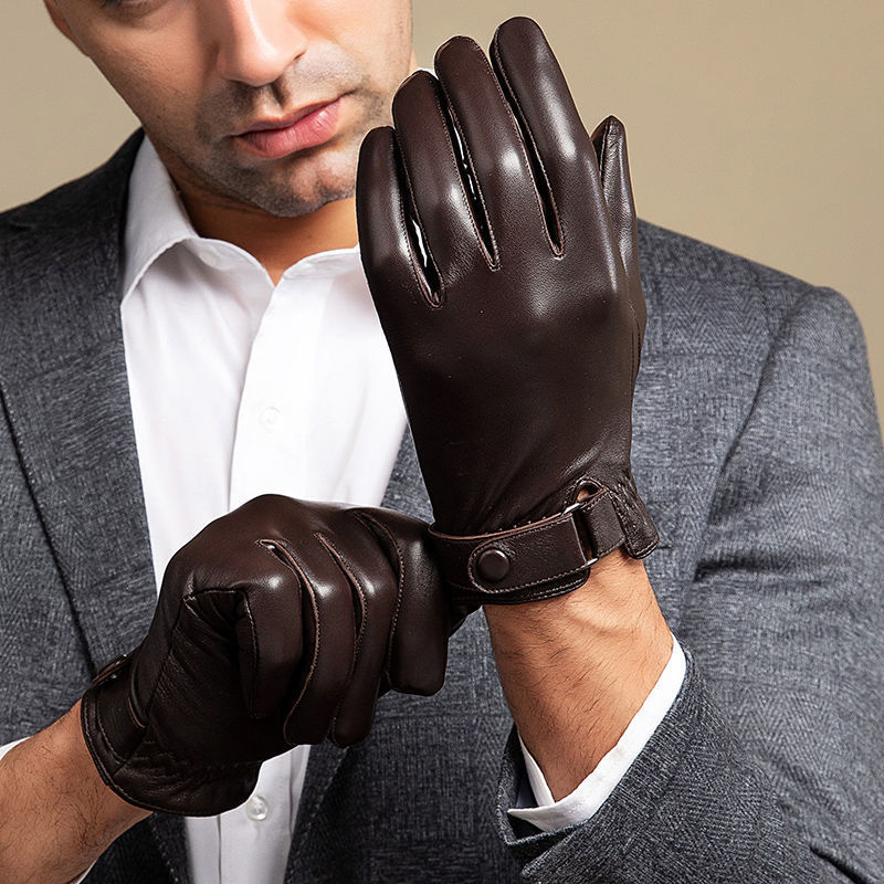 Leather Driving Glove - 2024 الرجال قفازات جلد الغنم موضة