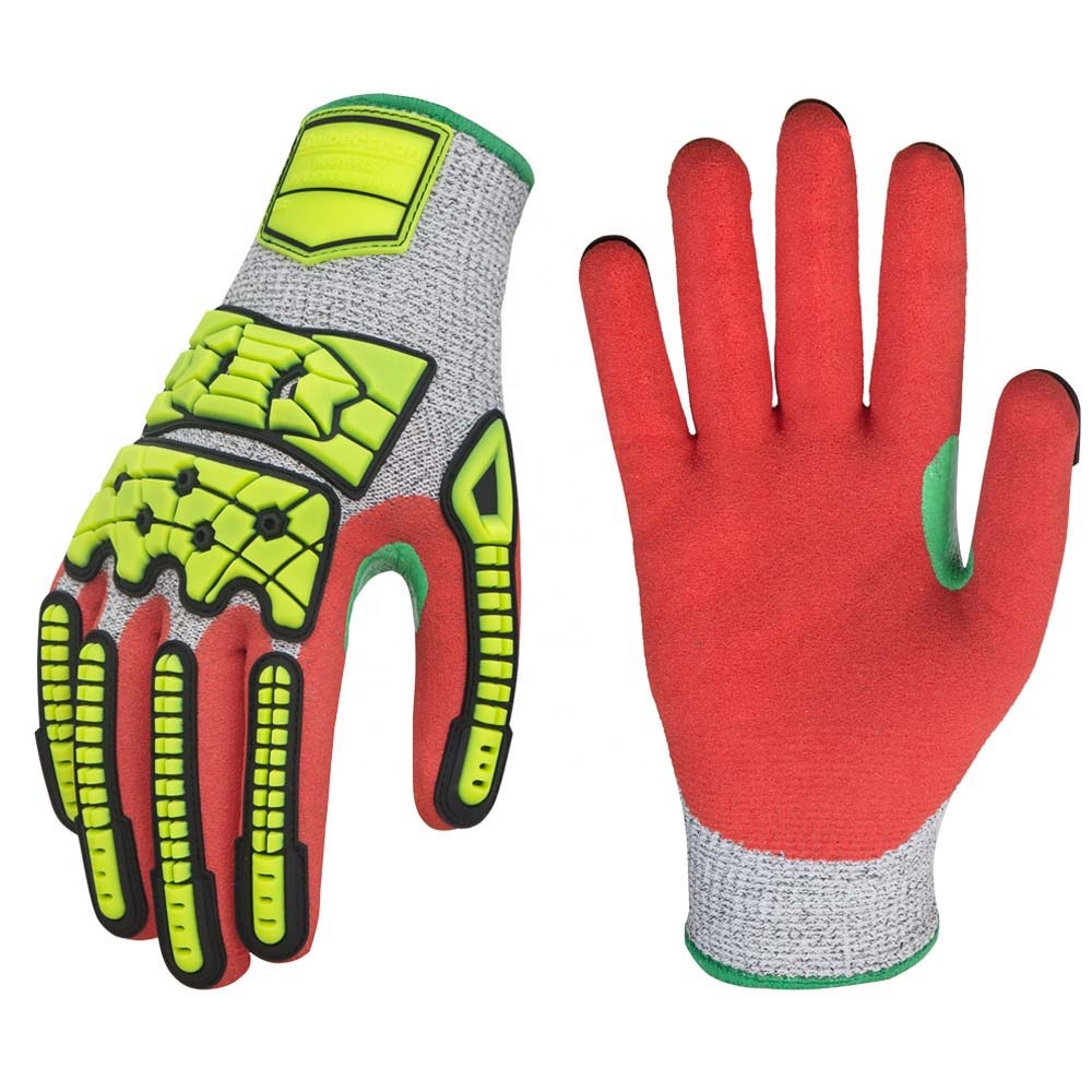 Work Glove Impact - قفازات مقاومة للصدمات ومقاومة للقطع مع
