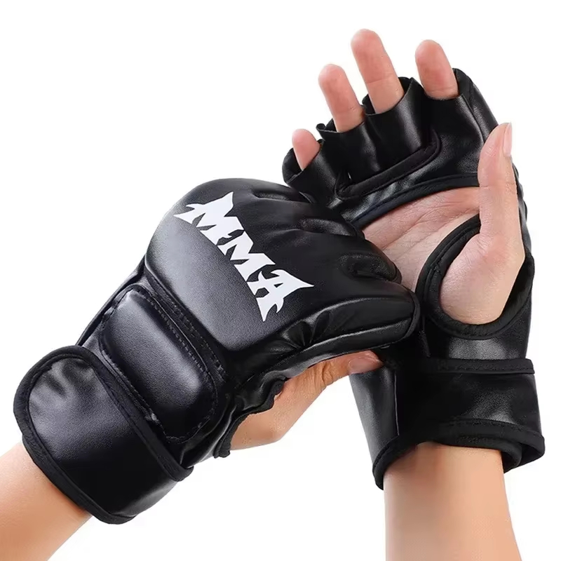 Motorcycle Glove Knuckle - قفازات تدريب الملاكمة الاحترافية نصف إصبع