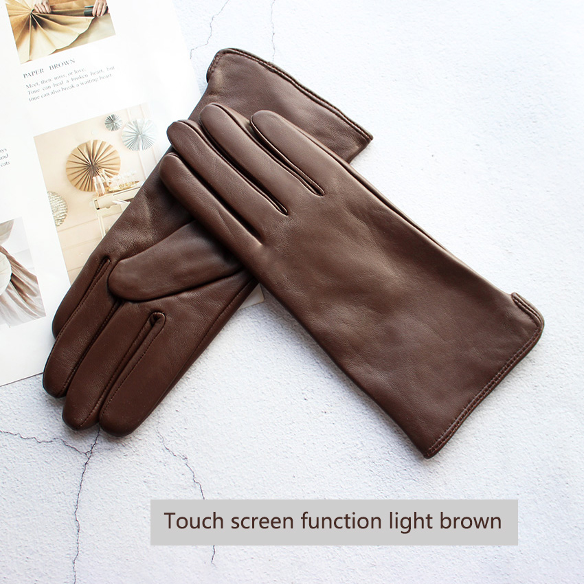 Leather Driving Glove - قفازات نسائية من جلد الغنم الملون