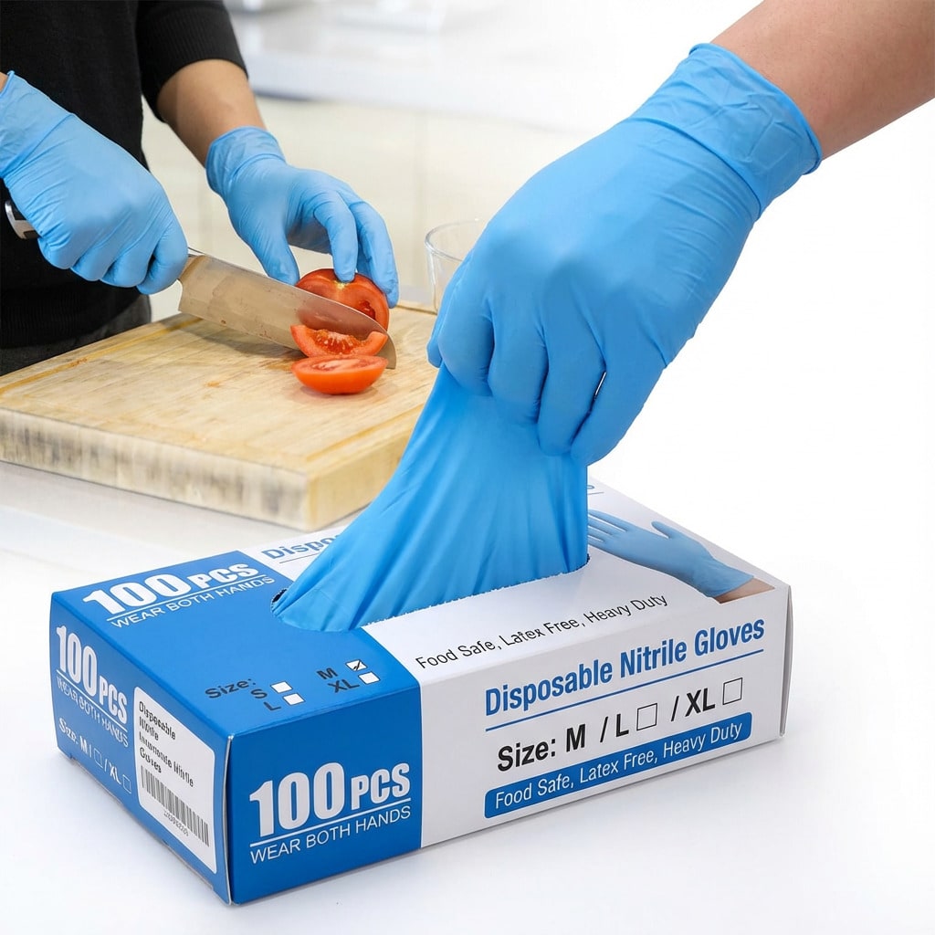 100 قطعة من قفازات النتريل الم - مراجعة Rubber Glove Cleaning وسعره
