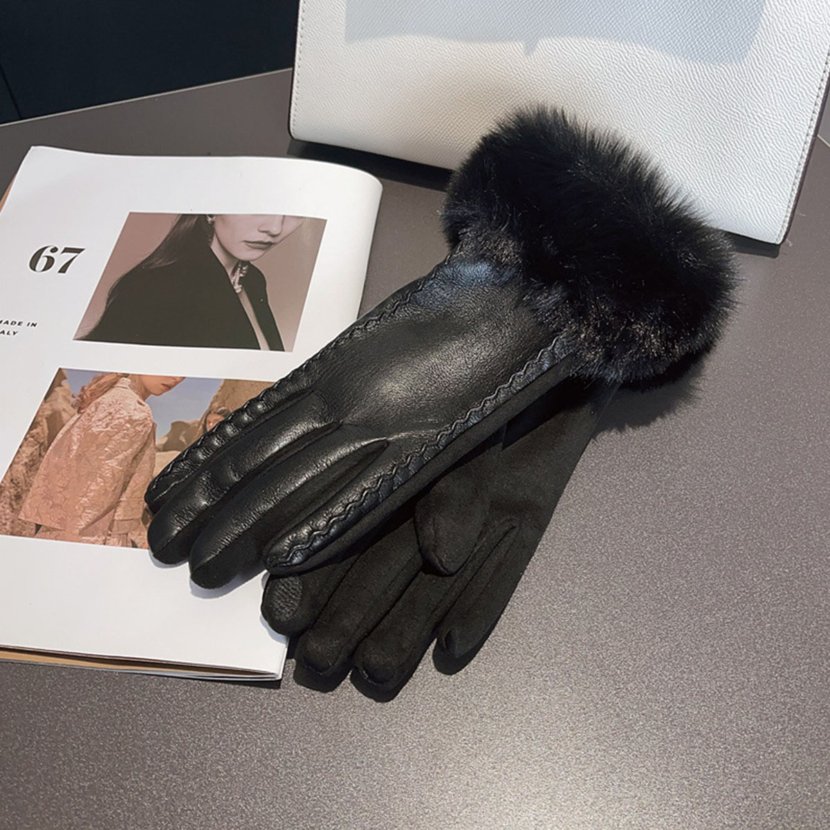 قفازات نسائية شتوية فاخرة من ج - مراجعة Leather Driving Glove وسعره