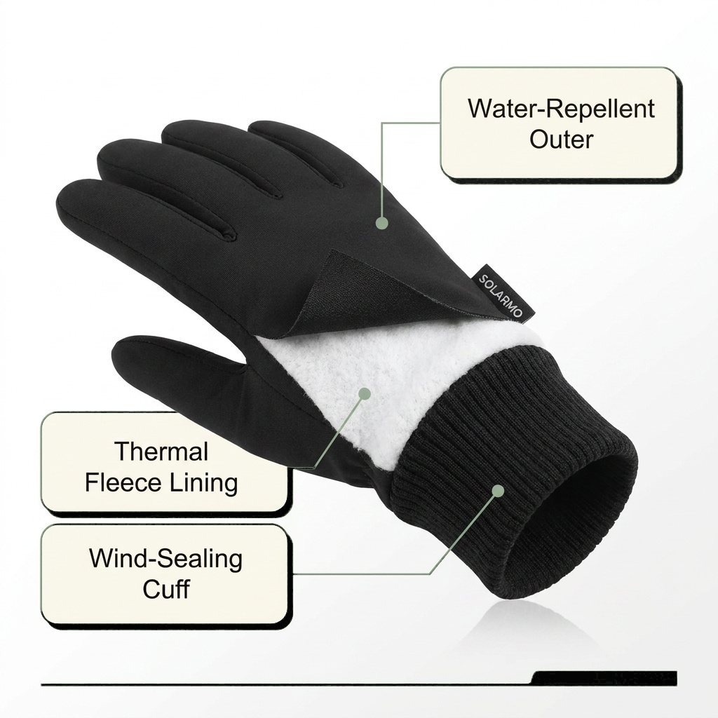 قفازات ركوب الدراجات في الطقس  - مراجعة Winter Glove Insulated وسعره